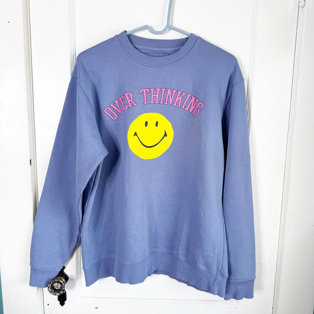 Hello Daisy Pac Sun Crewneck Sweatshirt Mental Health Over Thinking Size Medium
